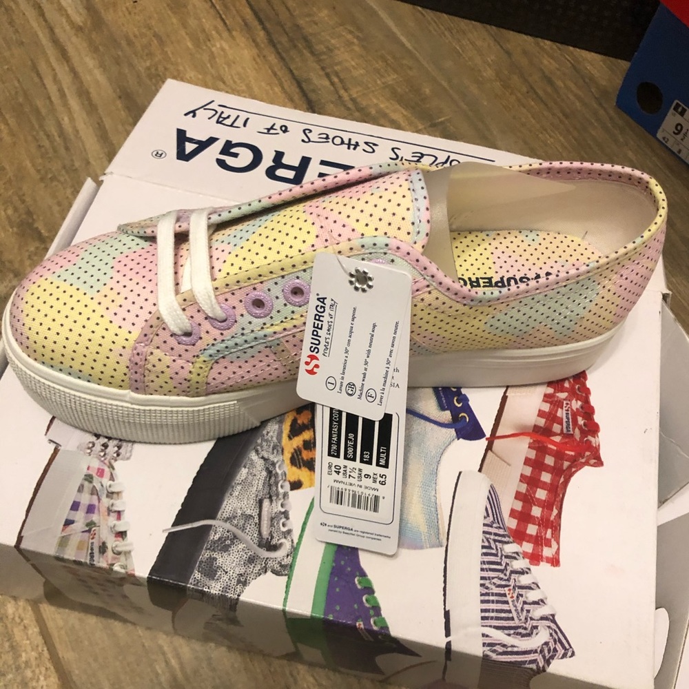 Superga made in Italy platform NIB sz 9